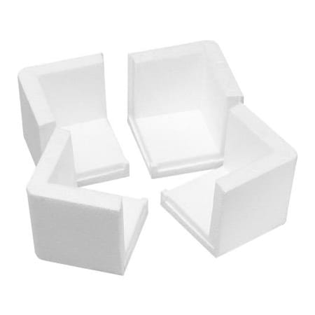 Box Packaging Foam Corners 3L x 3W x 3H White 1000/Pack PF201
